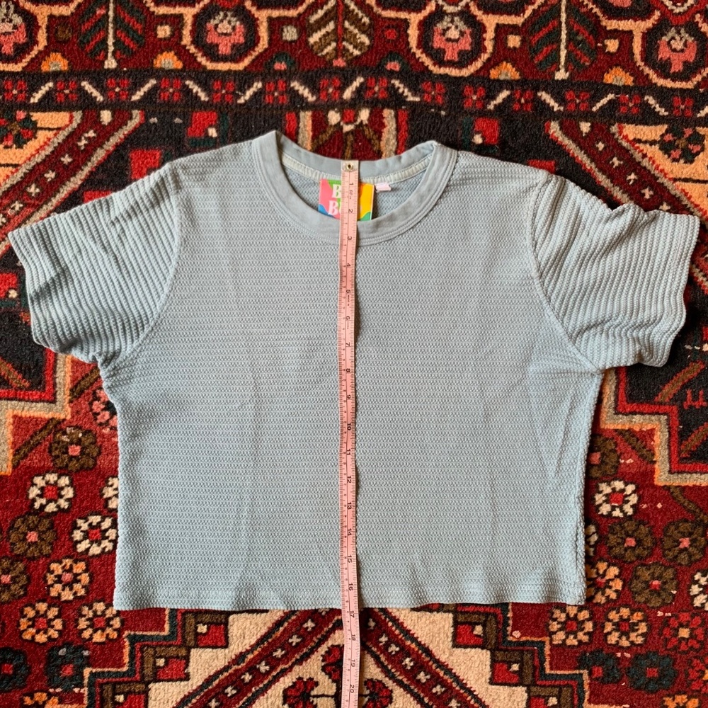 Big Bud Press Cropped Honeycomb Tee, Size XXS - Picture 11 of 11